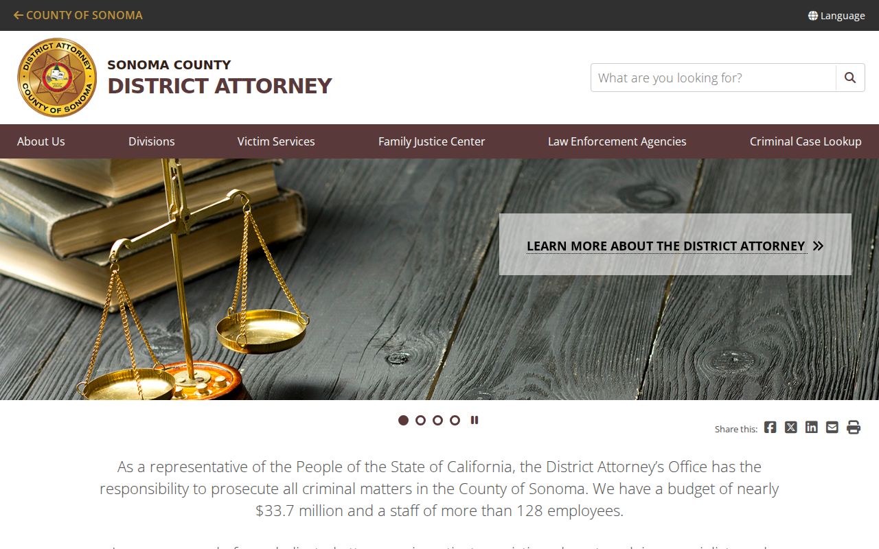 Sonoma County arrest history District Attorney charging office